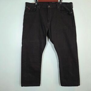 Polo Ralph Lauren Mens Hudson Black Straight Leg Jeans 40x30 RSD40A-HAMP-STR-1